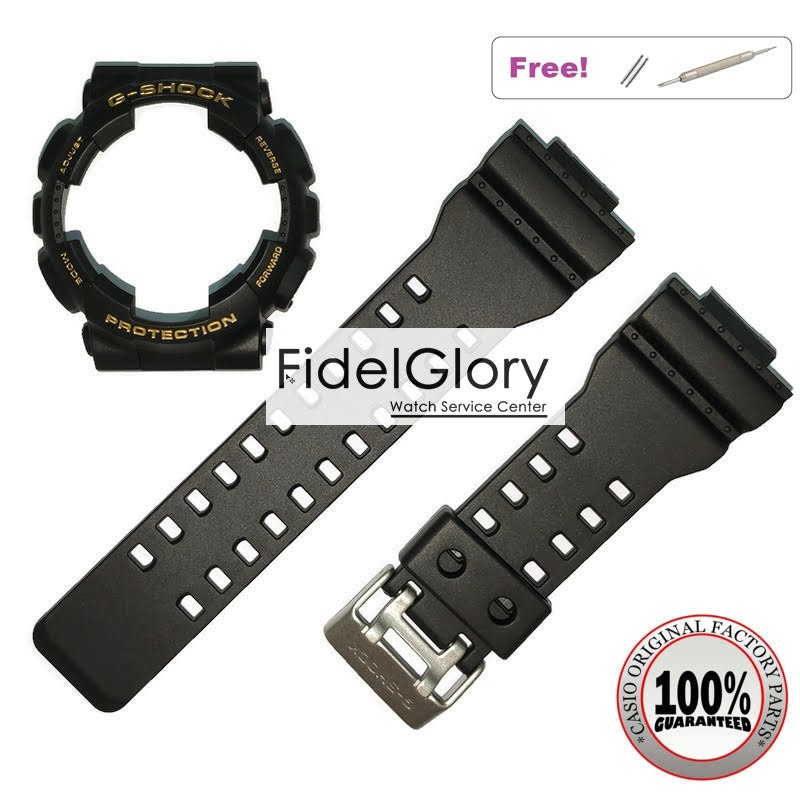 Original G shock Black Matte Bezel and Strap with GOLD Font for GA 100 GA 110 GA 120 GA 135 etc Shopee Philippines