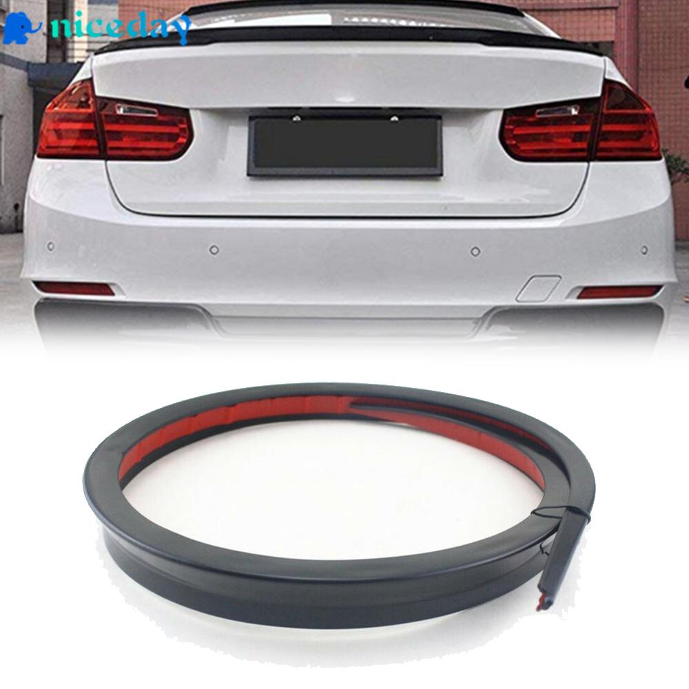 Universal 1.2M Black Soft Car Rear Roof Trunk Spoiler Rear Wing Lip ...