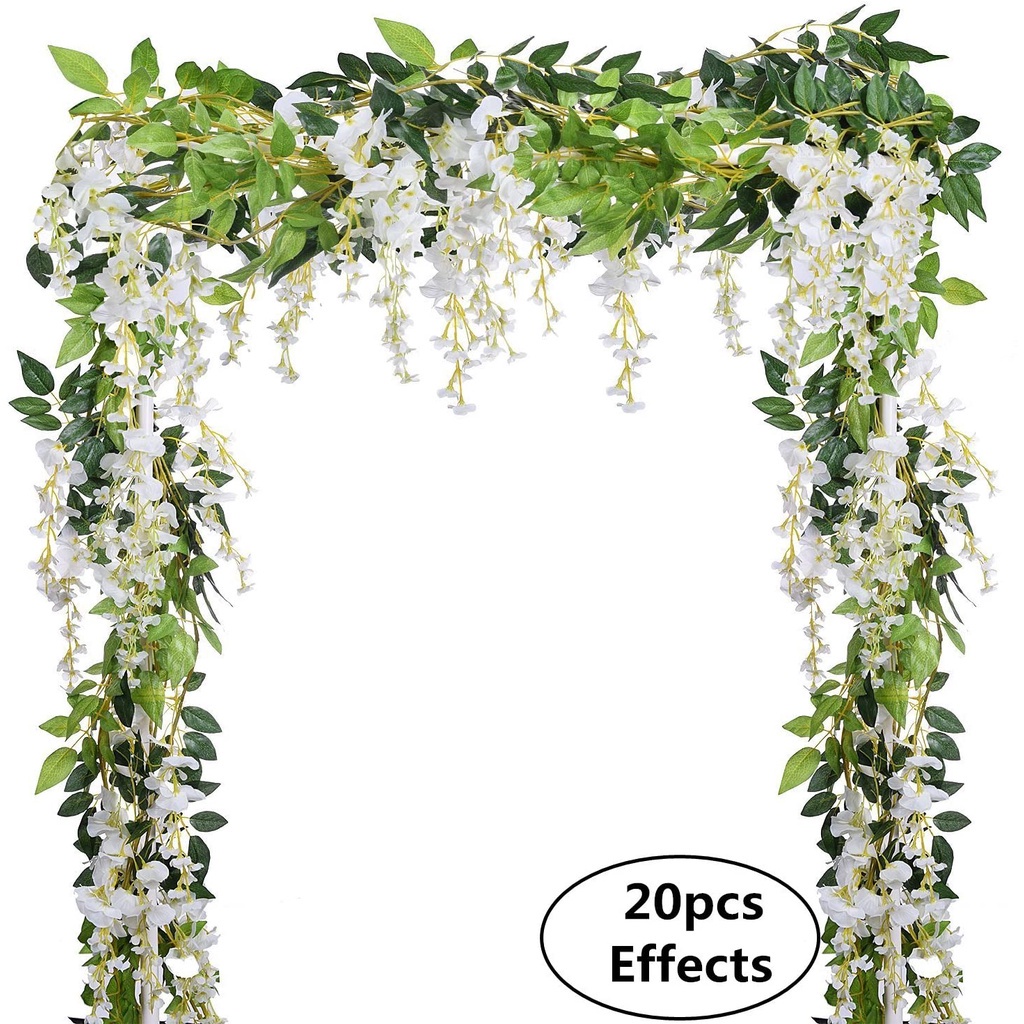 180cm Piece Artificial Flowers Silk Wisteria Garland Dearhouse