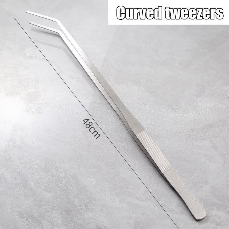 24-Inch Curved Stainless Steel Tweezer – Perfect For Aquascaping & Fish Tank Plants