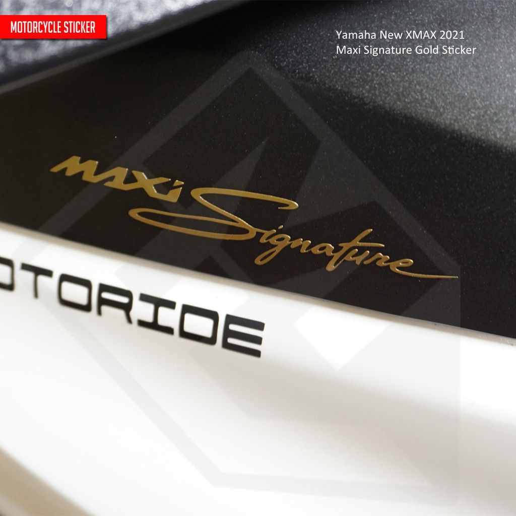 Sticker Maxi Signature Gold Yamaha New XMAX 250 2021 nmax lexi aerox ...
