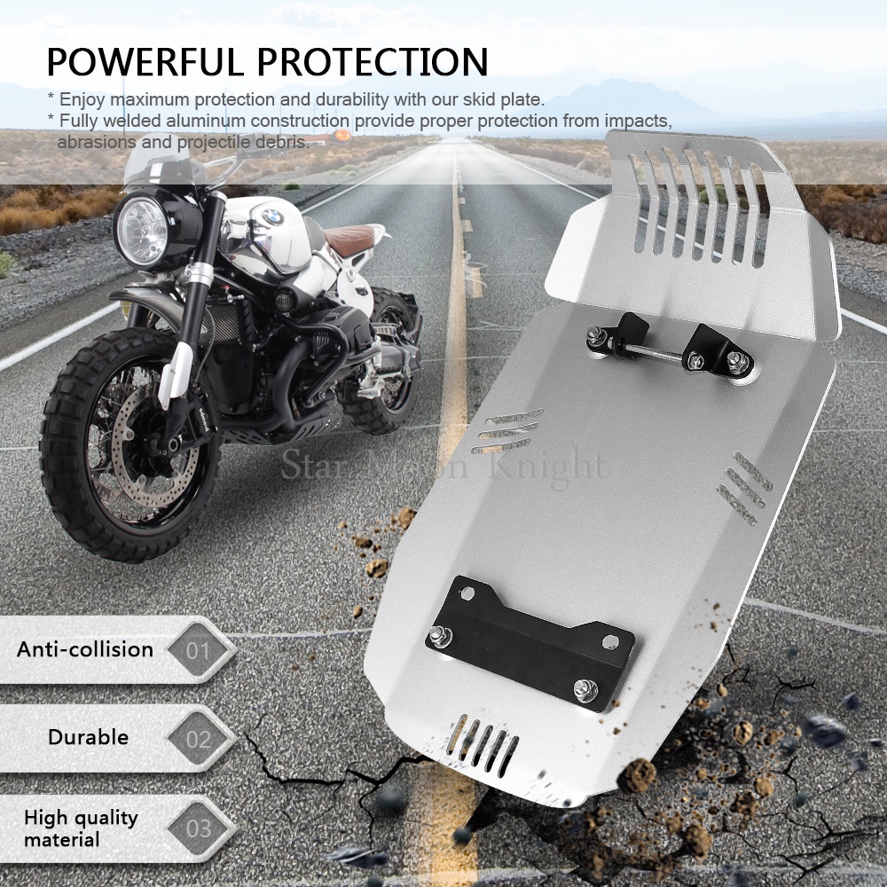 ☽⊙Lower Engine Base Chassis Guard Skid Plate Belly Pan Protector For