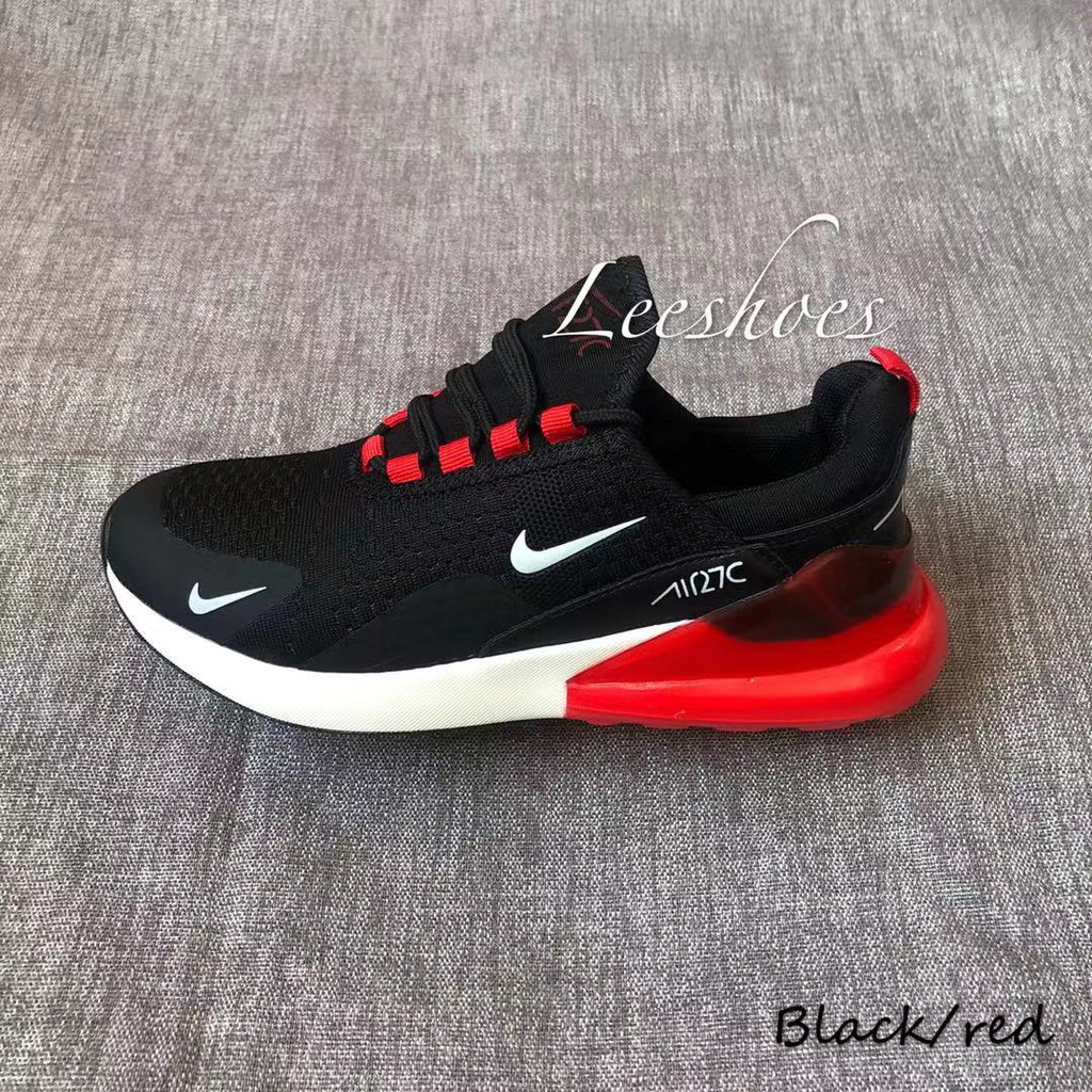 Nike air max hot sale 270 flyknit black red