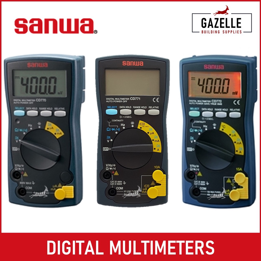 Sanwa Digital Multimeter Tester Multitester CD770 CD771 CD772  Shopee Philippines