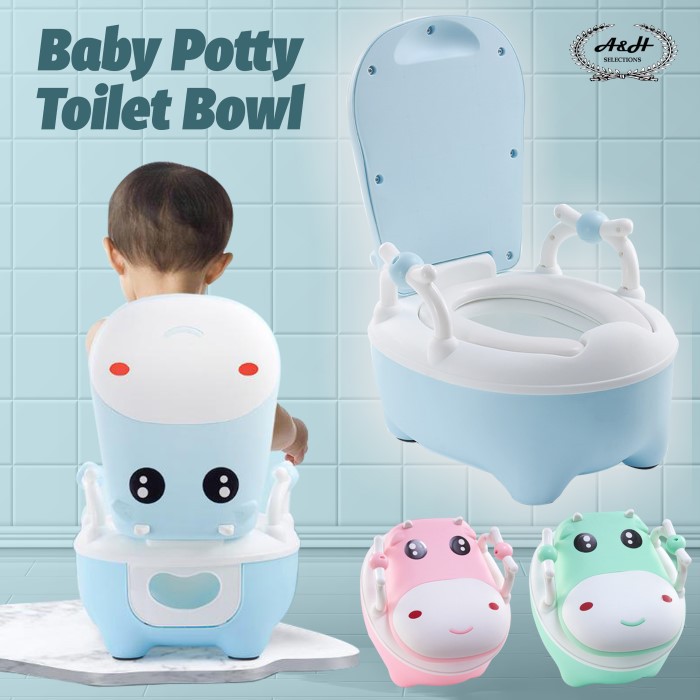 Portable Children Toilet Training Potty Seat Cute Cartoon with Backrest ...