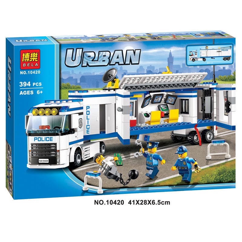 The new model is compatible with Lego 10424 police station