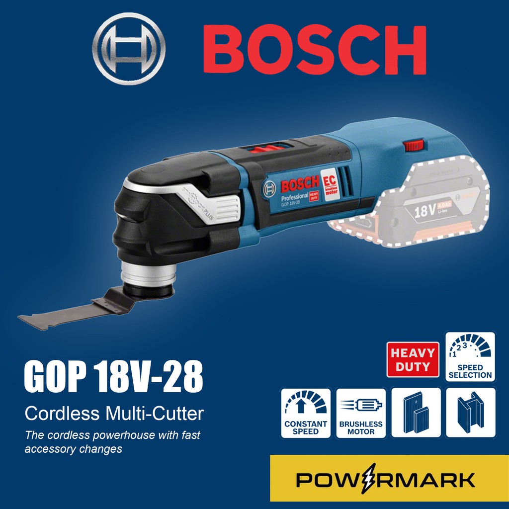 BOSCH GOP 18V-28 Cordless Multi-Cutter Brushless (Solo Tool) [POWERMARK, BCT]
