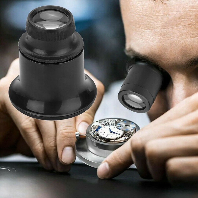3X 5X 10X 15X 20X Portable Monocular Magnifying Lens / Watchmakers ...