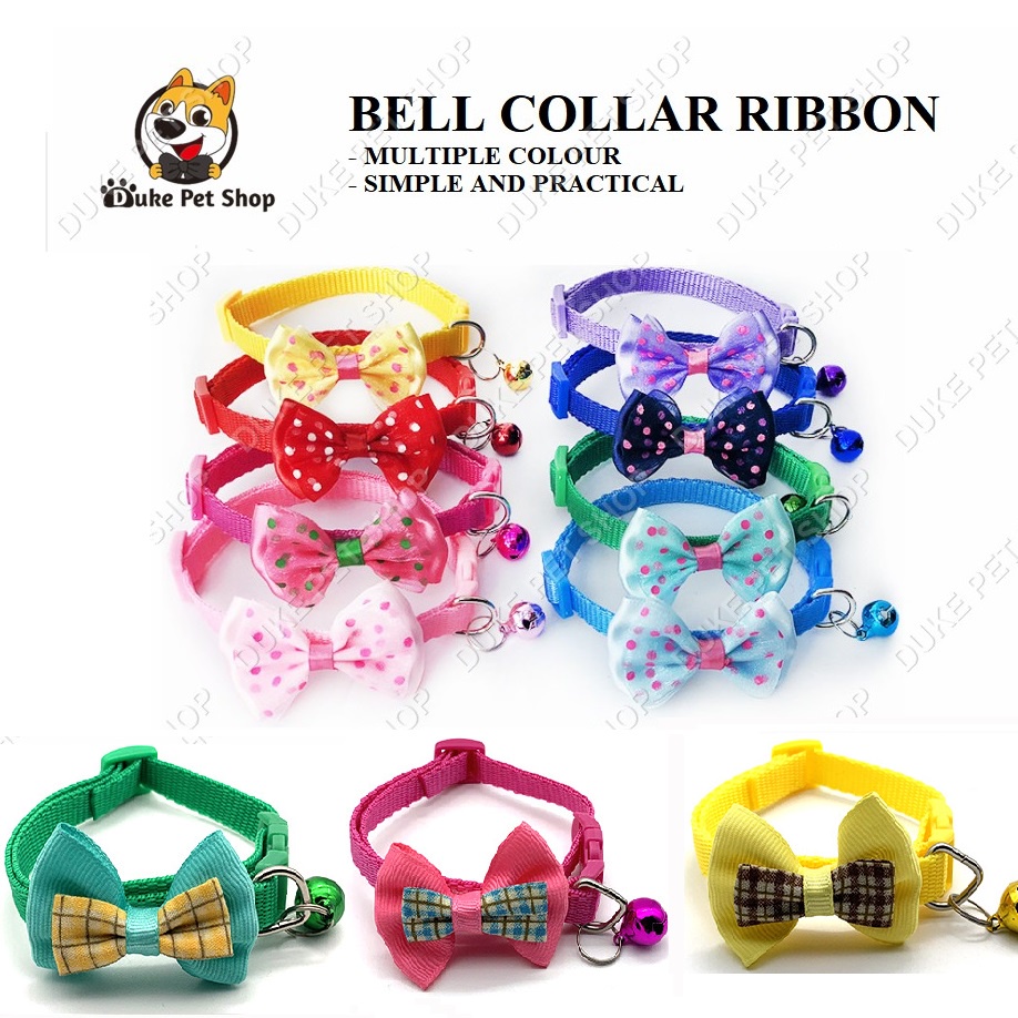 Pet dot Collar Dog Cat Bowtie Bell Dot Style Ribbon PGR BOW Shopee