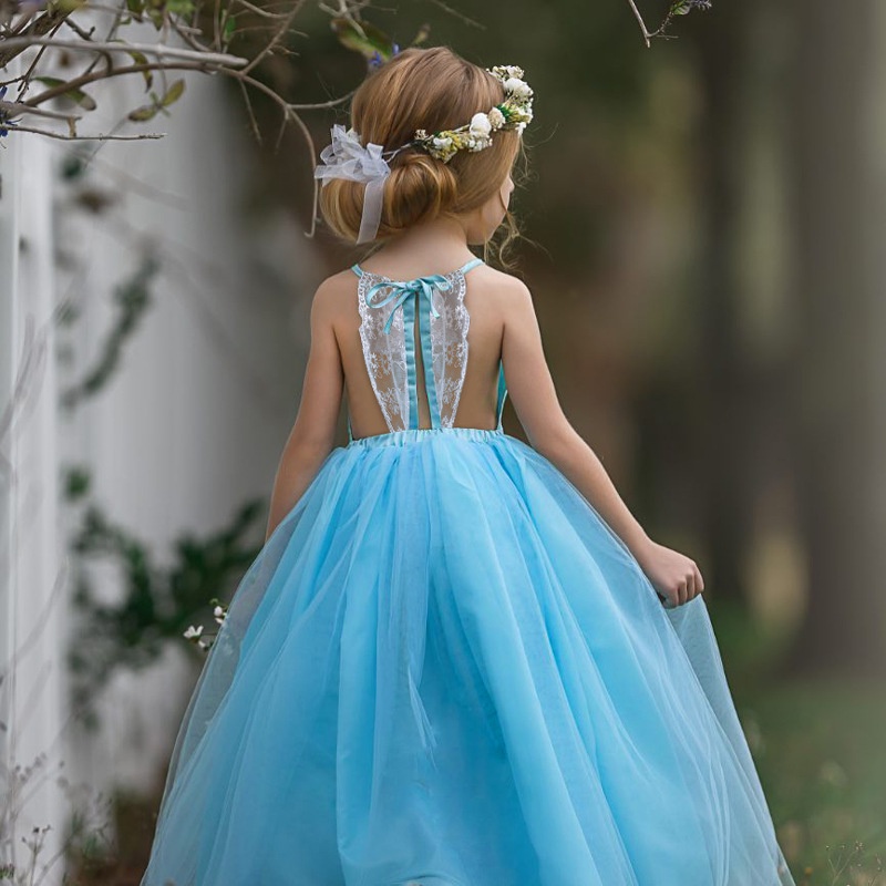 Baby Girls Wedding Dresses Toddler Kids Tulle Birthday Elegant Party Tutu Prom Gown 1 2 3 4 5