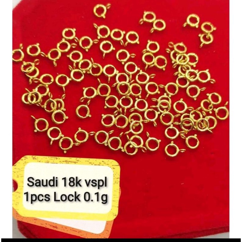 18K Saudi Gold Necklace/Bracelet Lock | Shopee Philippines