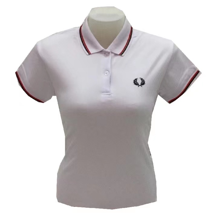 Women's Shortsleeve Plain Poloshirt with logo cotton hanicom ...