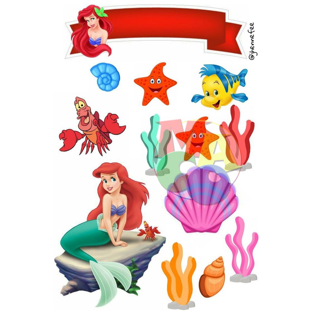Ariel Cake and Cupcake Toppers | Shopee Philippines