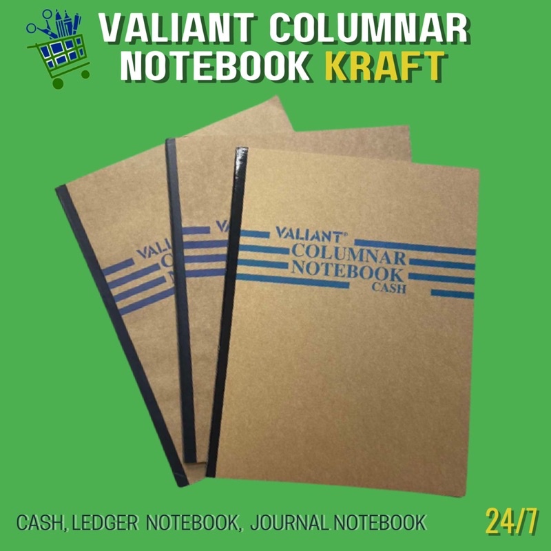 Valiant Kraft Cash/Ledger/Journal Notebook (Sold per Pc) Shopee