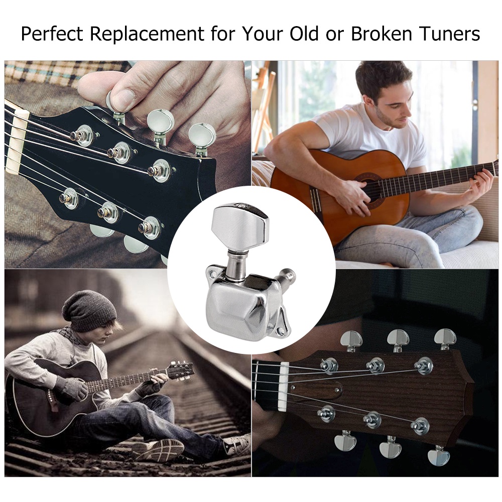 6 PCS Guitar String Tuning Pegs Tuner Semi