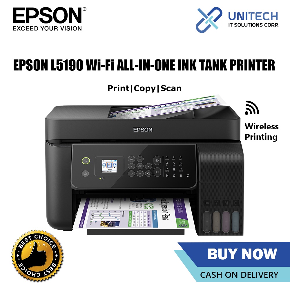 Epson L5190 Wi Fi All In One Ink Tank Printer With Adf Shopee Philippines 8240