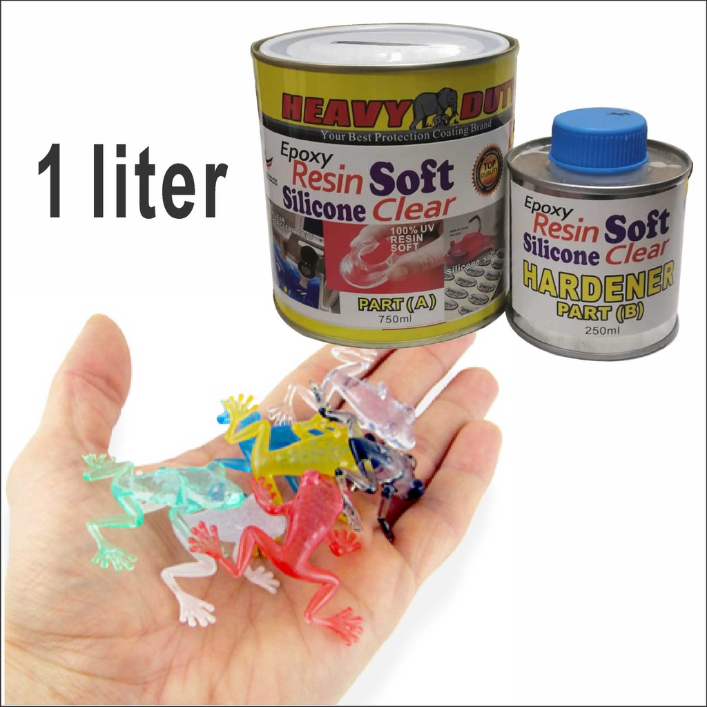 SOFT 1KG ( 1L) Epoxy Soft Resin Silicone AB Glue PVC Resin High Quality