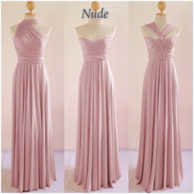 Nude pink 2025 infinity dress