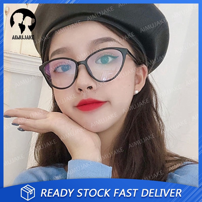 Korean Style Minimalist Women Anti Blue Light Glasses Cat Eye Glasses Shopee Philippines 8832