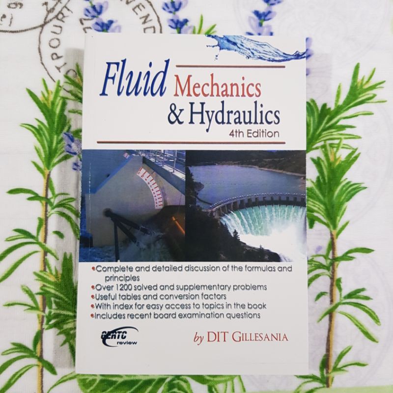 FLUID MECHANICS & HYDRAULICS 4th edition By; DIT GILLESANIA | Shopee ...