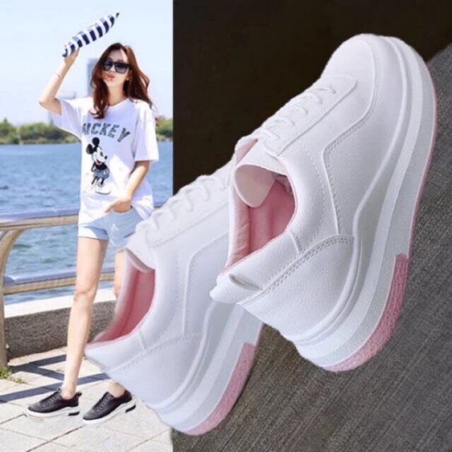 #1801 White rubber shoe for women(Flat lace)