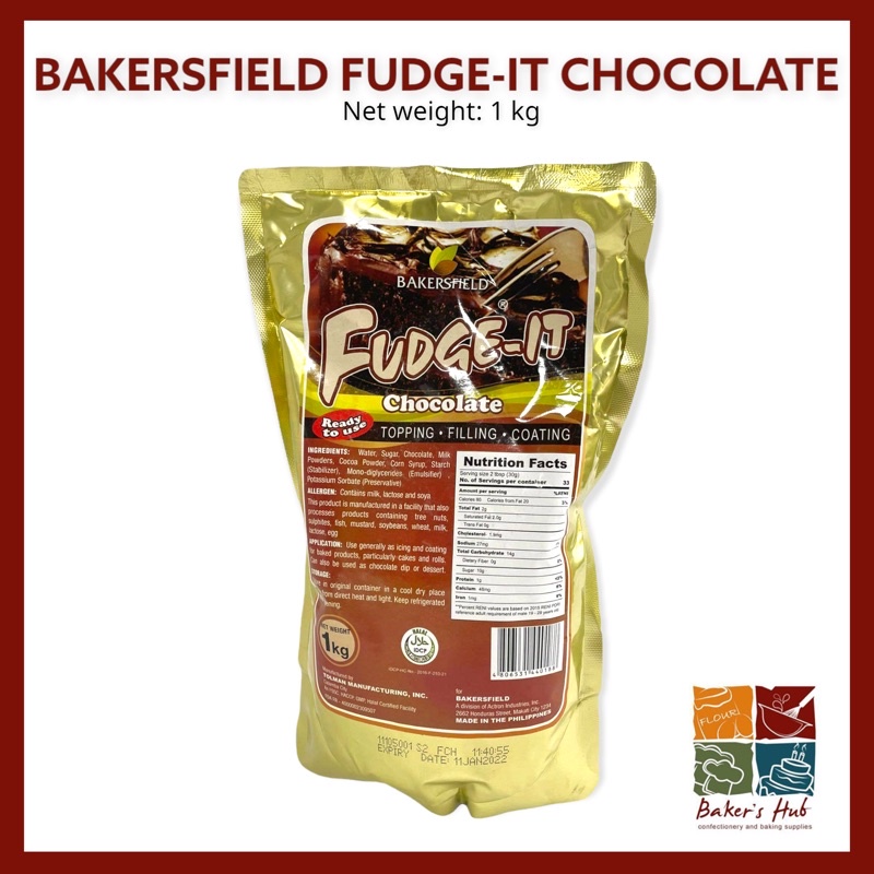 Bakersfield FudgeIt Ready to Use Fudge Filling 1kg Chocolate Caramel