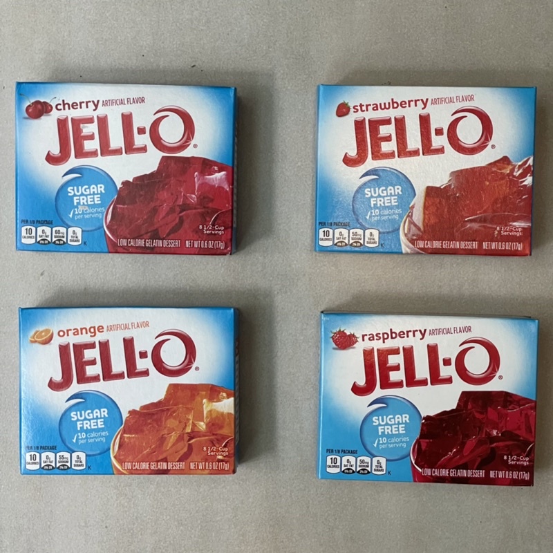 JellO Jello Sugar Free Gelatin (Orange/Strawberry/Cherry/Raspberry) 17g Shopee Philippines