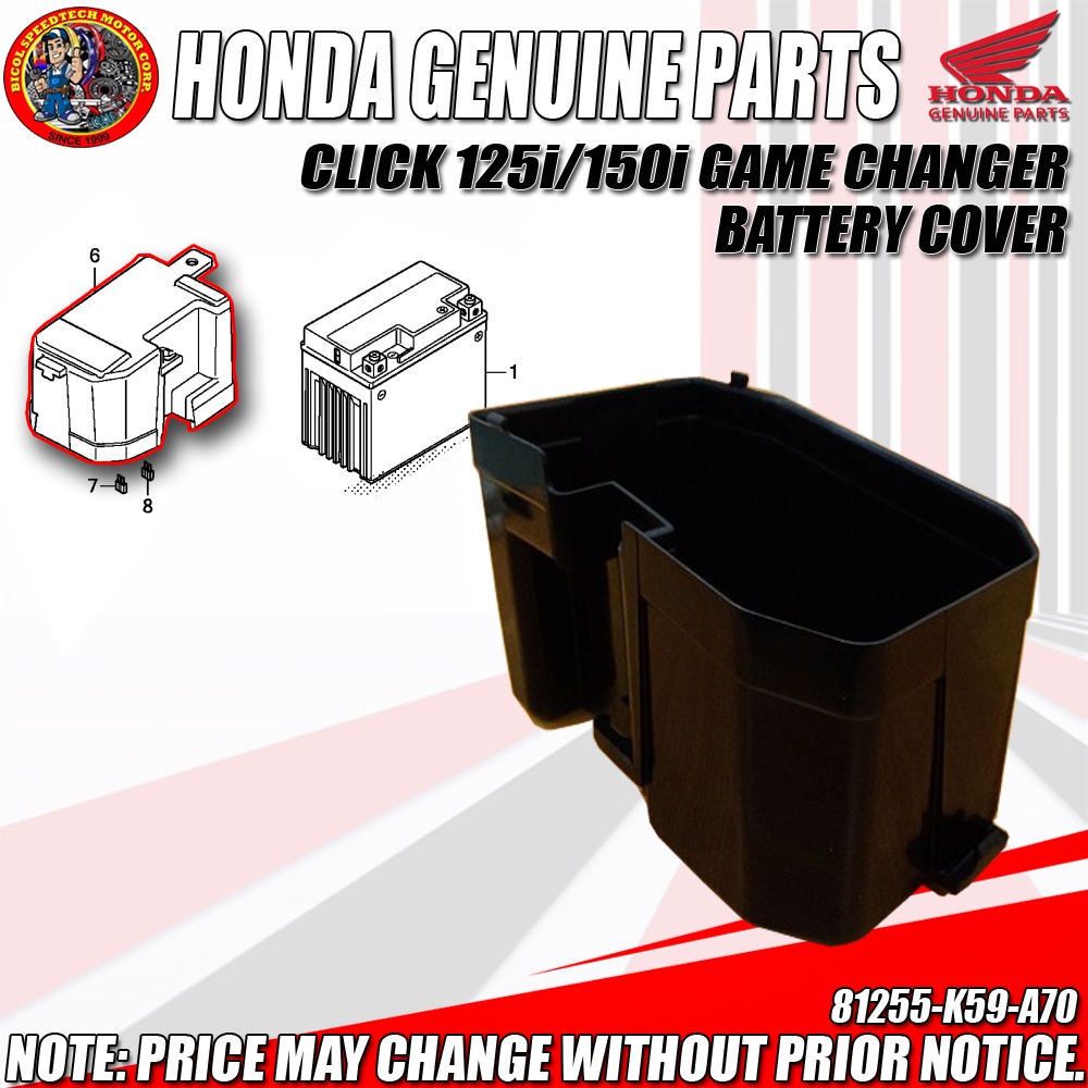 CLICK 125I/150i GAME CHANGER BATTERY COVER (HPI) (GENUINE 81255K59