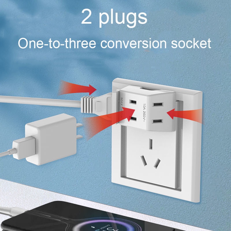 Wireless Socket Converter Travel Plug Small Split One To Three Multi ...