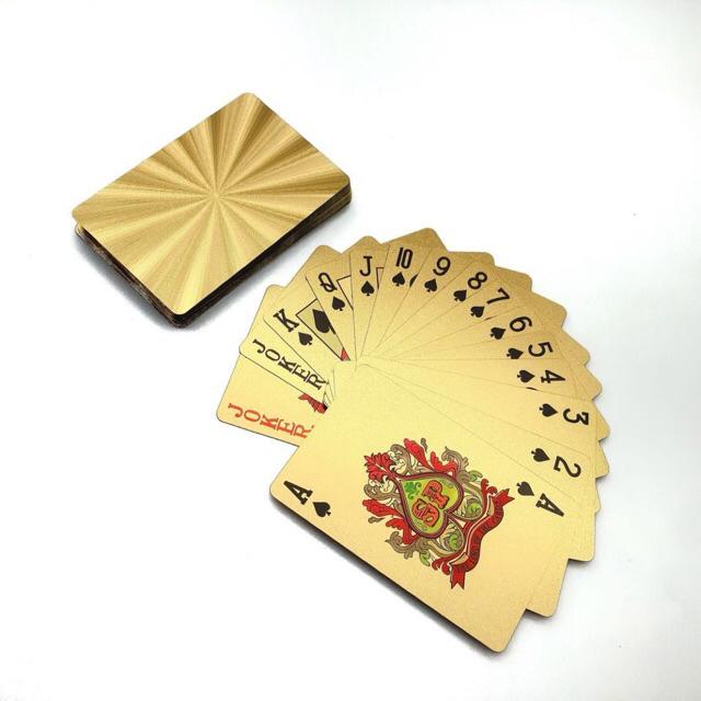 Water PROOF BLACK,SILVER, GOLD FOIL POCKER PLAYING CARDS | Shopee ...