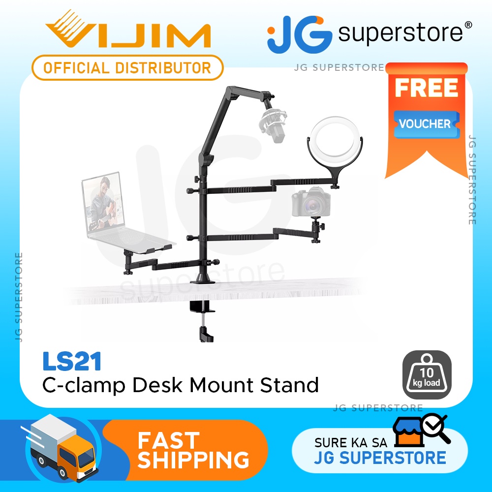 Vijim by Ulanzi LS21 Cclamp Desk Mount Stand with 1/4" Screw and 10kg