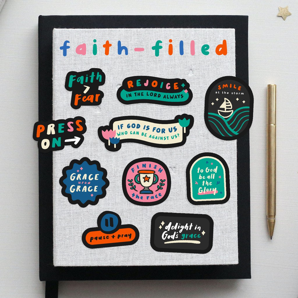 Faith-filled Illustrated Christian Sticker Pack | Shopee Philippines