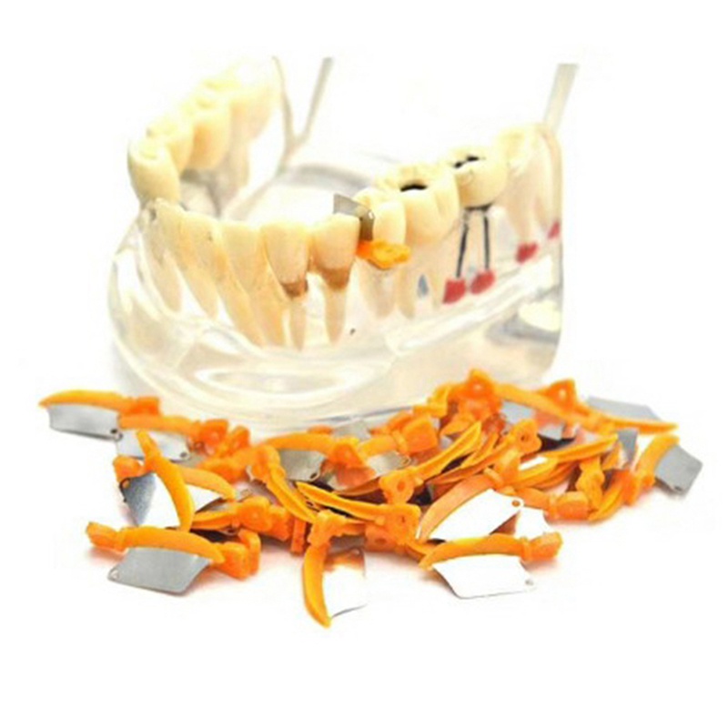 50Pc Teeth Interproximal Plastic Wedge with Protection Steel Matrix