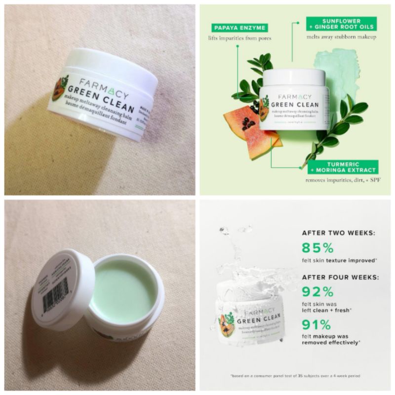 Farmacy Green Clean Makeup Meltaway Cleansing Balm (3ml/12ml) Shopee Philippines