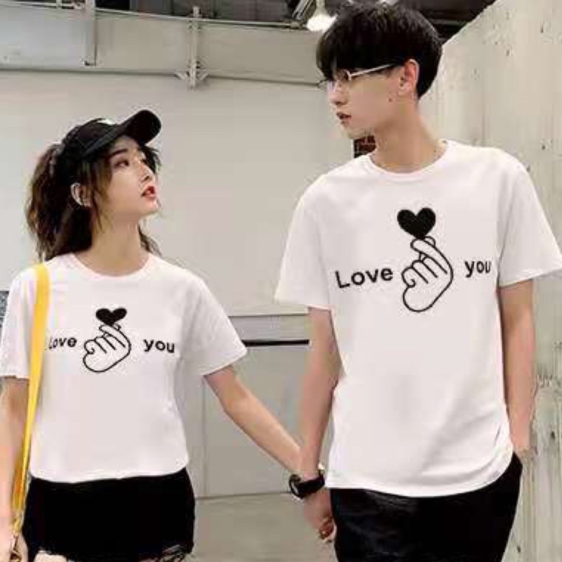 KOREAN COUPLE TSHIRT IN WHITE (2pcs/set) | Shopee Philippines