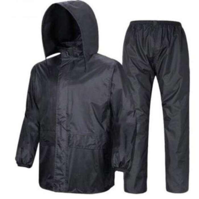 Extra Thick Black Motorcycle Terno Raincoat Kapote Set with Face cover ...