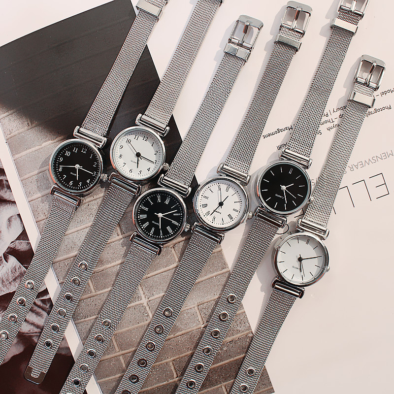 COD Women Watch Casual Analog Stainless Steel Strap Sand Korean Vintage ...