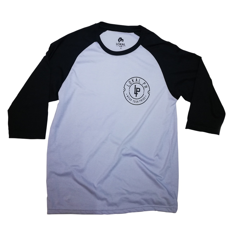 LOKAL PH - Emblem Raglan 3/4 (Round Neck; Color Combi: Gray & Black ...