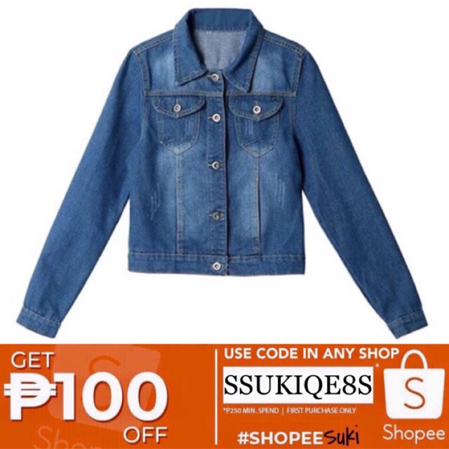 Denim store jacket shopee