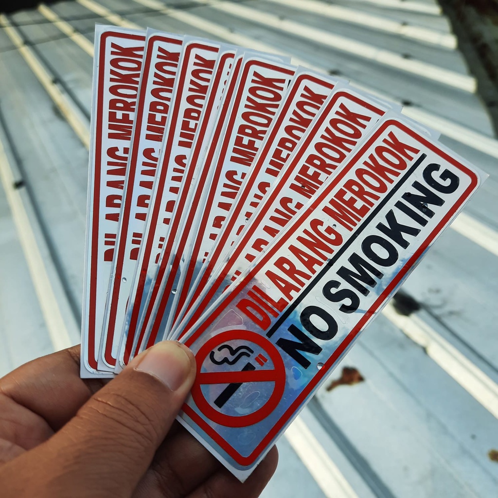 NO SMOKING CUTING STICKER 4CM X 12CM, 4cmx20cm, 6cmx20cm | Shopee ...
