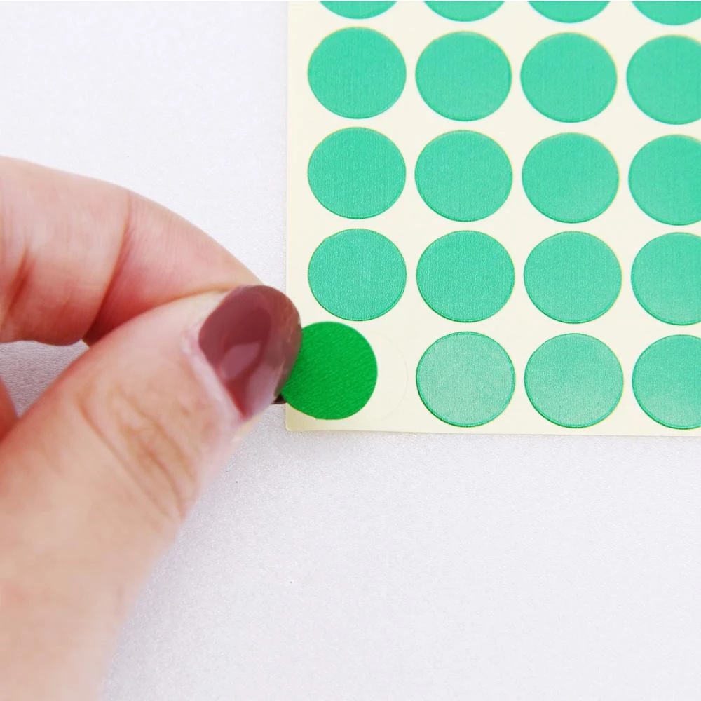 132Pcs/sheet 13mm Multicolor Sticker Circle Round Color Coded Adhesive ...