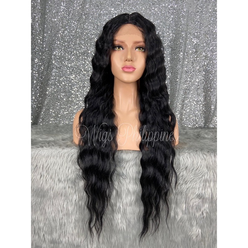 long beach waves black synthetic silk base wig Wigs Philippines