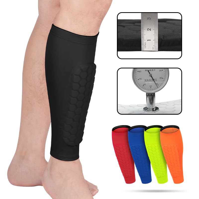 One opening Unisex Football Sport Cycling Shin Guard Calf Sleeve  Compression Leg Warmers 