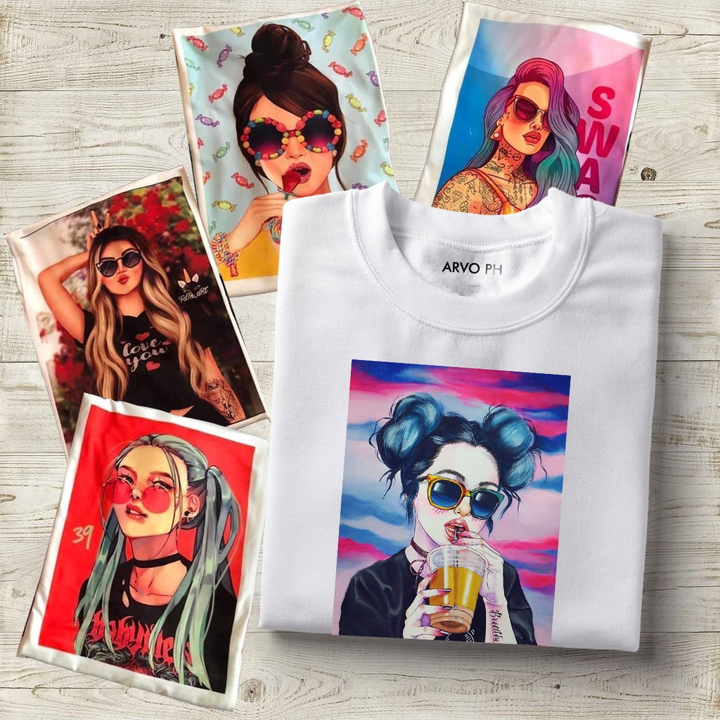 Cute girl graphic tees best sale