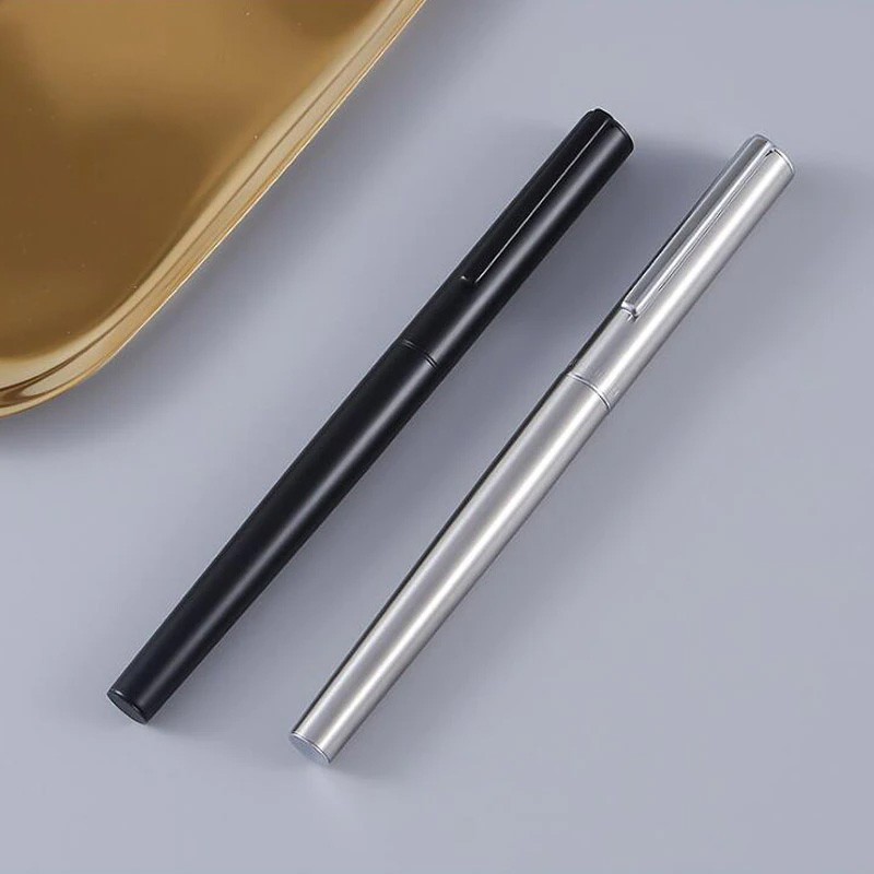 JINHAO Slim Fountain Pen — JINHAO 35, JINHAO 65 — Brushed Stainless ...
