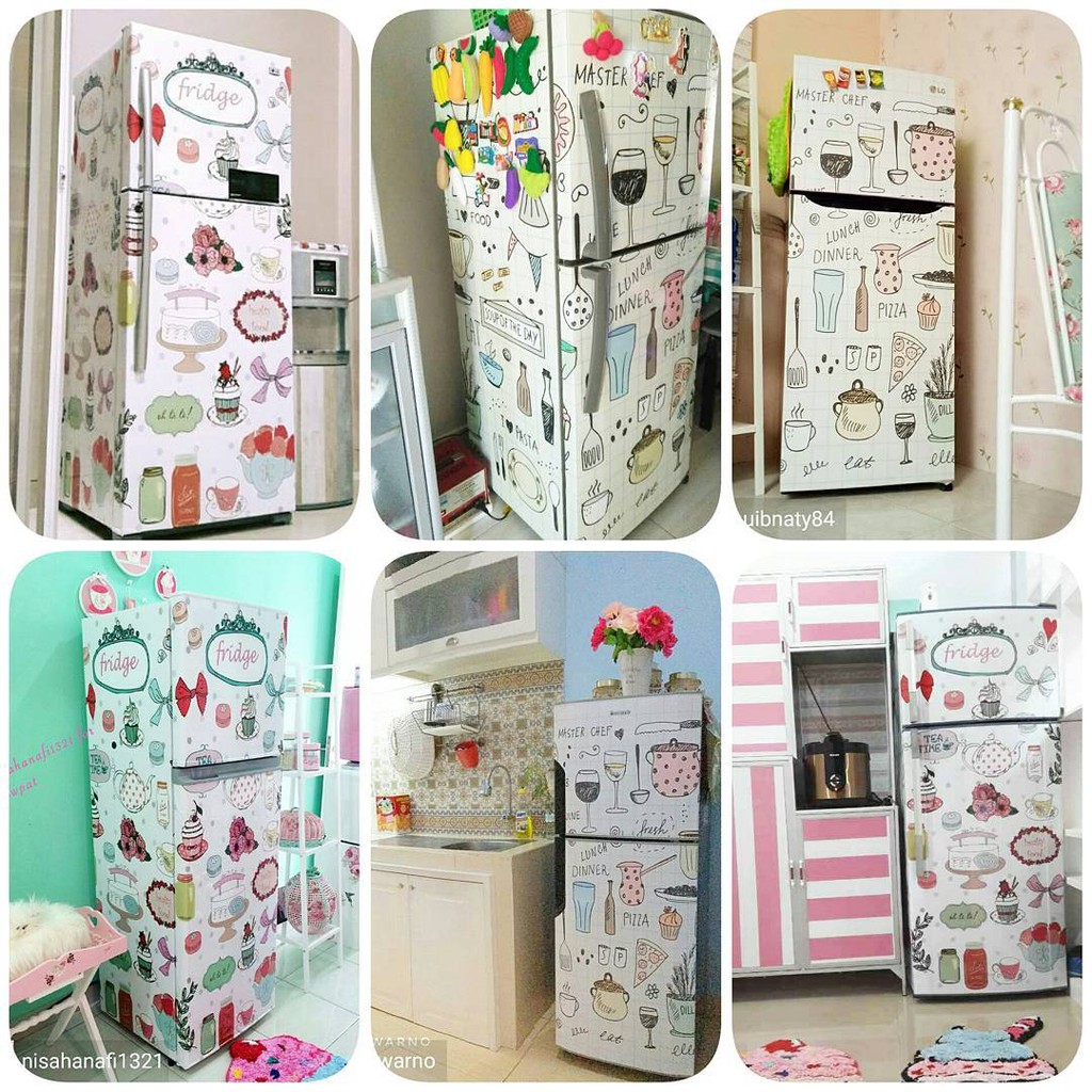 Print 1 And 2-door Refrigerator Sticker PRINT Standard Size Free Design ...