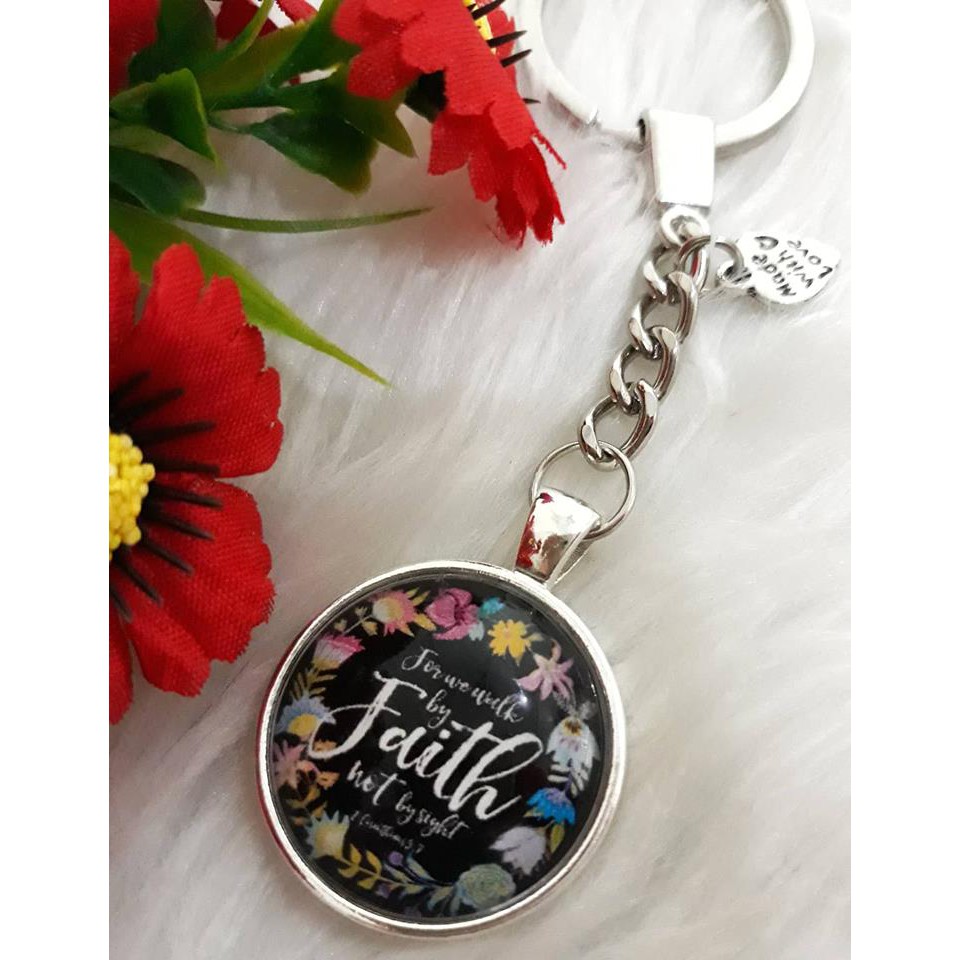Glass keychain with Bible Verse | Shopee Philippines