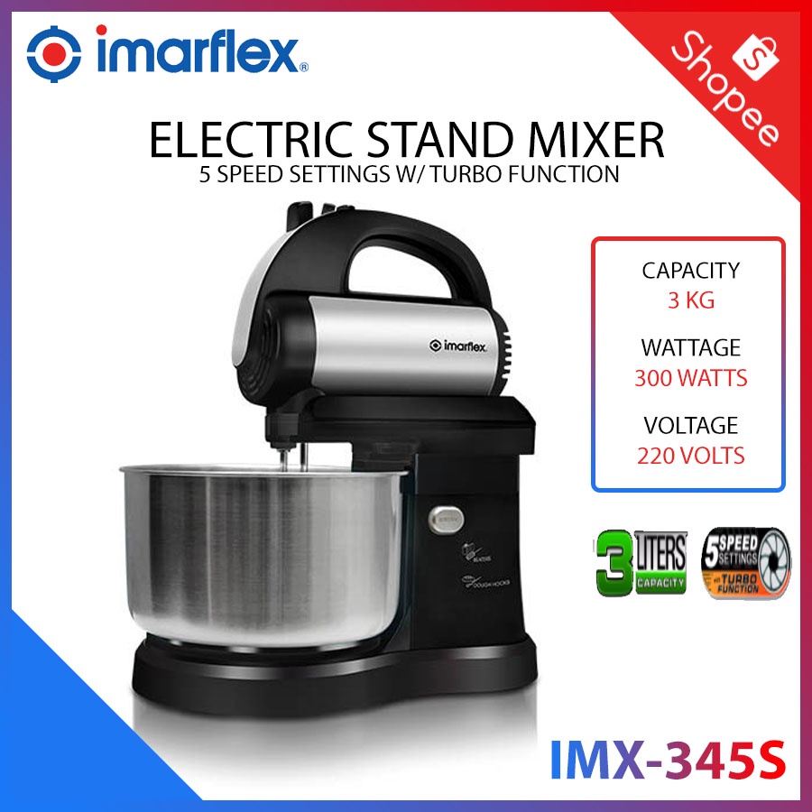 Imarflex IMX345S Electric Stand Mixer Black Shopee Philippines