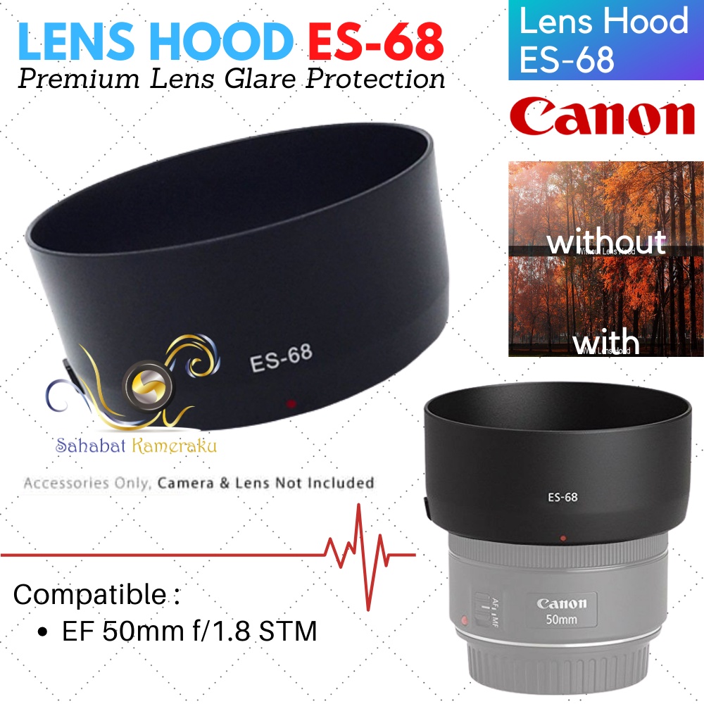 Lens Hood ES68 ES-68 Canon EOS Fix EF 50mm STM DSLR