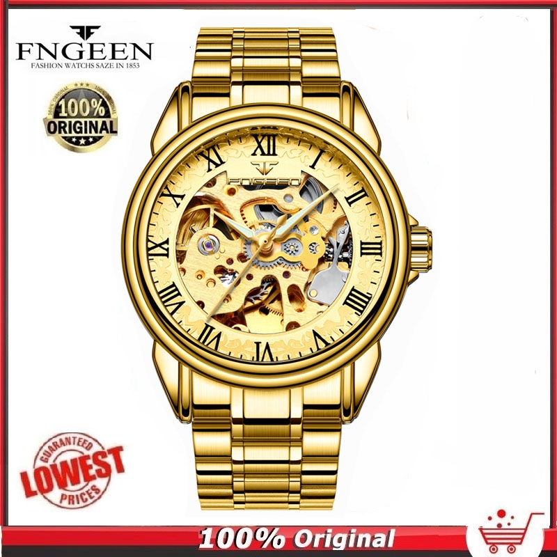 FNGEEN Waterproof watch men s watch hollow double sided watch automatic mechanical watch